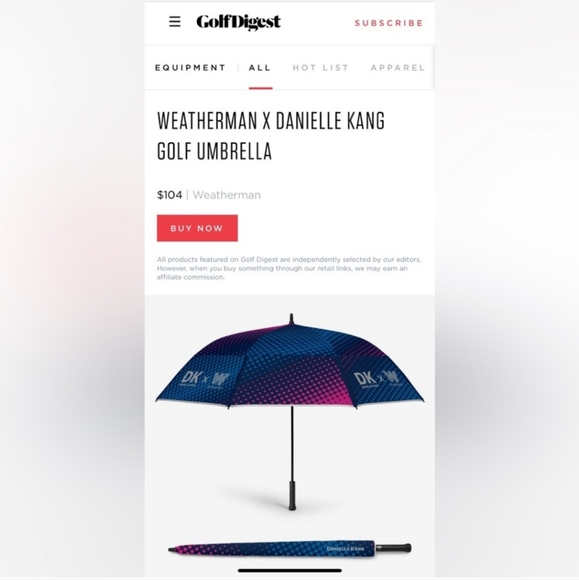 NEW 68” Weatherman x DK Danielle Kang Limited Edition Golf Umbrella Windproof - Picture 3 of 11